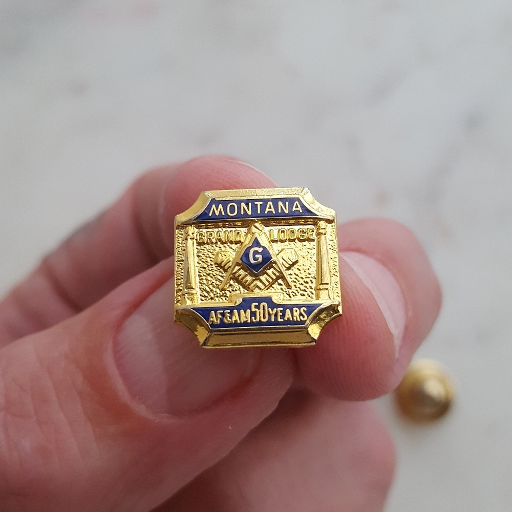 🌙Freemason 50yr Grand Lodge Montana Pin